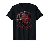 Deus Vult Camiseta Caballeros Templarios Cruzados Cruzada Camiseta