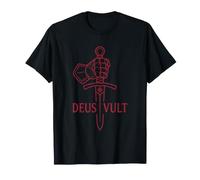 Deus Vult Camiseta Caballeros Templarios Cruzados Cruzada Camiseta