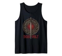 Deus Vult Camiseta Caballeros Templarios Cruzados Cruzada Camiseta sin Mangas