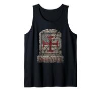 Deus Vult Camiseta Caballeros Templarios Cruzados Cruzada Camiseta sin Mangas