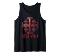 Deus Vult Camiseta Caballeros Templarios Cruzados Cruzada Camiseta sin Mangas