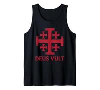 Deus Vult Camiseta Caballeros Templarios Cruzados Cruzada Camiseta sin Mangas