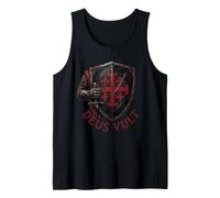 Deus Vult Camiseta Caballeros Templarios Cruzados Cruzada Camiseta sin Mangas