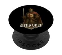Deus Vult - Catholic Knight PopSockets PopGrip Adhesivo