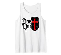 ¡Deus Vult! - Católico Cristiano Guerrero de Cristo Camiseta sin Mangas