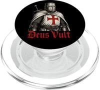 Deus Vult - Cross Catholic Knight Temple Crusader Cross PopSockets PopGrip para MagSafe