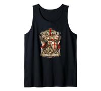 Deus Vult En Hoc Signo Vinces Medieval Latin Knight Crusader Camiseta sin Mangas