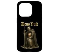 Deus Vult - Guerrero Católico de Cristo - Corteza del Templo Carcasa para iPhone 15 Pro