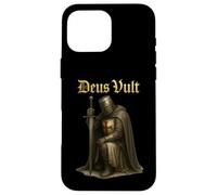 Deus Vult - Guerrero Católico de Cristo - Corteza del Templo Carcasa para iPhone 16 Pro MAX