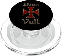 Deus Vult - Guerrero católico épico de Cristo PopSockets PopGrip para MagSafe