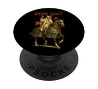Deus Vult: Rey Balduino IV - Reino de Jerusalén PopSockets PopGrip Adhesivo