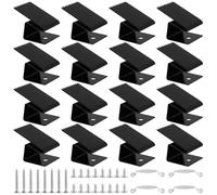 Deuson 16 clips de acero inoxidable para ventana, abrazaderas de panel de protección de ventana de alta resistencia, clips de madera contrachapada de 1/2 pulgada, clips reutilizables para tableros de