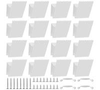 Deuson 16 clips de acero inoxidable para ventana, abrazaderas de panel de protección de ventana de alta resistencia, clips de madera contrachapada de 1/2 pulgada, clips reutilizables para tableros de