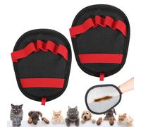 Deuson 2 guantes para eliminar el pelo de animales, guantes magnéticos para eliminar el pelo de gatos, guantes antiestáticos reutilizables, de doble cara, lavables a máquina, para asientos de coche