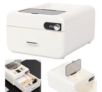 Deuson Caja con cerradura, caja con cerradura de combinación, caja de almacenamiento con cajón, caja grande con cierre, para medicamentos, objetos de valor, documentos y joyas, 26,5 × 34,5 × 17 cm