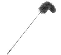 Deuson Gutter Cleaning Brush Telescope Rod Roofing Guard Cleaning Brush Sturdy Roof Cleaning Tool Removing Leaves and Debris Stiff Cleaning Brush for Leaves Debris Branches(Gris)