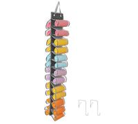 Deuson Organizador de 26 bolsillos, para yoga, para colgar en la pared, plegable, para yoga, camisetas, vaqueros (gris)