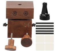 Deuson Wackelnder Holzmann Autoduft,Wackelfigur Auto Aroma mit Ständer Auto Ambischer,Auto Ambischer,Wackeldachckel Holzfiguren,Schaukelfußpuppe aus Holz,Schreibtischdekoration(Dunkelbraun,1)