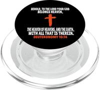 Deuteronomio 10:14 Versículos de la Biblia Escritura PopSockets PopGrip para MagSafe