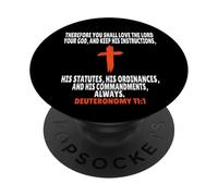 Deuteronomio 11:1 Versículos de la Biblia Escritura PopSockets PopGrip Adhesivo