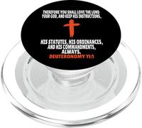 Deuteronomio 11:1 Versículos de la Biblia Escritura PopSockets PopGrip para MagSafe