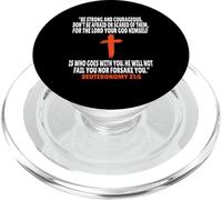 Deuteronomio 31:6 Versículos de la Biblia Escritura PopSockets PopGrip para MagSafe