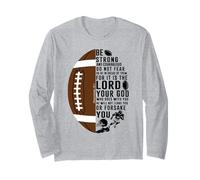 Deuteronomio 31:6 Verso de la Biblia Cristiana Fútbol Manga Larga