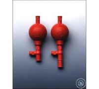 Deutsch & Neumann Pelota de seguridad estándar de caucho natural, color rojo, cuello corto