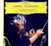 Deutsche Grammophon 2530144 - ROSSINI - Ouvertures : La Pie Voleuse, L'Échelle de Soie, Semiramis, Le Barbier de Seville, L'Italienne à Alger, Guillaume Tell - Herbert Von Karajan - Orchestre Philharmonique de Berlin - Très belle pochette ouvrante - Disque Vinyle LP 33 tours (et non CD)