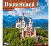 Deutschland Kalender 2027 - 30x30 - Art12: Stilsicherer Landschaftskalender im schlanken Hochformat (aufgeklappt 30x60 cm) | zum Eintragen