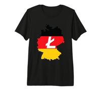 Deutschland Litecoin German Flag Cryptocurrency Litecoin LTC Camiseta Premium