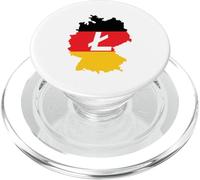 Deutschland Litecoin German Flag Cryptocurrency Litecoin LTC PopSockets PopGrip para MagSafe