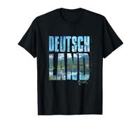 Deutschland Mountains and Lake Word Art - Alemania Texto Camiseta