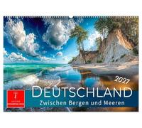 Deutschland - zwischen Bergen und Meeren (Wandkalender 2027 DIN A2 quer), CALVENDO Monatskalender: Panoramen, die verzaubern - Vielfalt in jedem Blick.