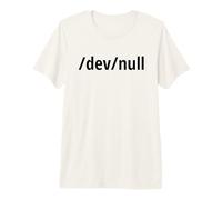 /Dev/Null Diseño de Texto Negro Divertido para Linux/Unix Geeks/Nerds Camiseta Premium
