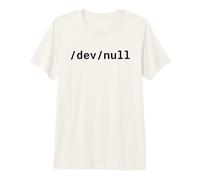 /Dev/Null Diseño de Texto Negro Divertido para Linux/Unix Geeks/Nerds Camiseta Premium