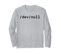 /Dev/Null Diseño de Texto Negro Divertido para Linux/Unix Geeks/Nerds Manga Larga