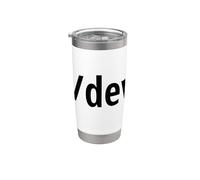 /dev/null Diseño de texto negro divertido para Linux/Unix Geeks/Nerds Vaso térmico de acero inoxidable de doble pared