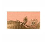 DEV SANKET Blush Peach Decorative Shagun Money Envelopes with Diagonal Pattern & Floral Motif for Weddings and Festivals - Pack of 5