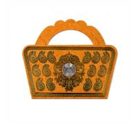 DEV SANKET Designer Purse Style Shagun Envelope, Orange Decorative Cash Gift Envelope for Weddings, Festivals, Housewarming & Special Occasions Pack of 10