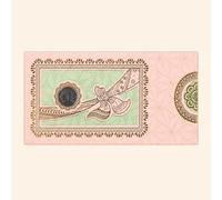 DEV SANKET Peach & Mint Floral Vine Medallion Shagun Money Envelopes for Cash, Gift Cards, Weddings & Special Occasions - Pack of 5