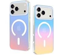 DEVASO Funda Magnética para iPhone 17 Pro MAX Compatible con MagSafe Carga Inalámbrica, Carcasa Antigolpes Translúcida Mate Respaldo, Efecto de Iridiscente Fina Antihuellas Case