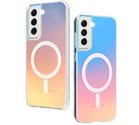 DEVASO Funda Magnética para Samsung Galaxy S22 Plus, Compatible con MagSafe Carga Inalámbrica, Carcasa Antigolpes Translúcida Mate Respaldo, Efecto de Iridiscente Fina Antihuellas Case