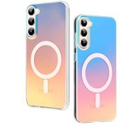 DEVASO Funda Magnética para Samsung Galaxy S23 Plus, Compatible con MagSafe Carga Inalámbrica, Carcasa Antigolpes Translúcida Mate Respaldo, Efecto de Iridiscente Fina Antihuellas Case