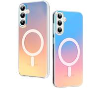 DEVASO Funda Magnética para Samsung Galaxy S24 Plus, Compatible con MagSafe Carga Inalámbrica, Carcasa Antigolpes Translúcida Mate Respaldo, Efecto de Iridiscente Fina Antihuellas Case