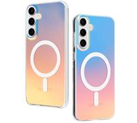 DEVASO Funda Magnética para Samsung Galaxy S25 Plus, Compatible con MagSafe Carga Inalámbrica, Carcasa Antigolpes Translúcida Mate Respaldo, Efecto de Iridiscente Fina Antihuellas Case