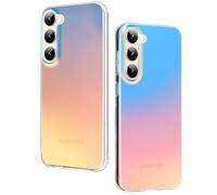 DEVASO Funda para Samsung Galaxy S23 FE, Estuche Mate Translúcido Protección Antigolpes de Grado Militar Carcasa, Efecto de Remolino Iridiscente para Flexible Suave TPU Silicona Case