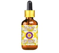Deve Herbes Aceite esencial de estragón puro (Artemisia dracunculus) con cuentagotas de vidrio 100% de grado terapéutico natural vapor destilado 30ml (1.01 oz)