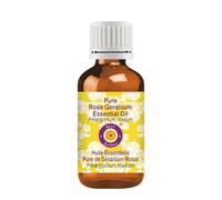 Deve Herbes Puro Rosa Geranio Esencial Aceite (Pelargonium roseum) Natural Terapéutico Grado Vapor Destilado 10ml (0.33 oz)