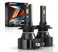 Devechos Bombilla H7 LED 100W: 26000LM, 6000K Blanco Puro - Mini LED para Faros de Coche y Moto - Reemplazo de Halógeno - Sin Adaptador Necesario - Pack de 2 (H7 55W 12000LM)